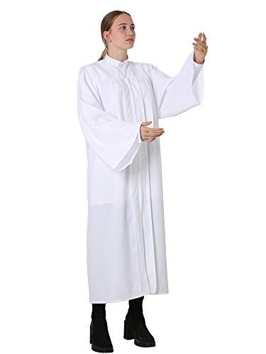 GraduatePro Baptism Choir Robe Adult Clergy Church Pastor Pulpit Robes Preachers Confirmation Robe Unisex Red/White3