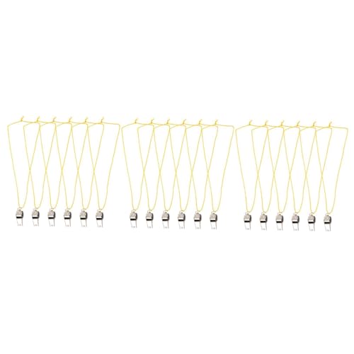18 Pitos de Acero Inoxidable con Cordones para Árbitros y Actividades miniatura 1
