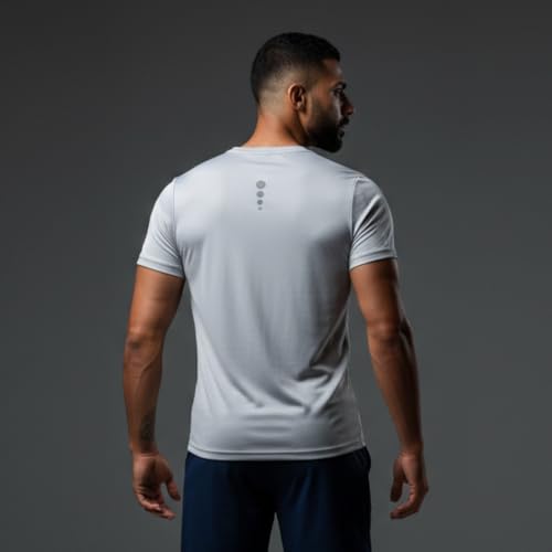 Image of Round Neck Moisture Absorbing Performance Half Sleeve Slim Fit T-Shirt for Men | Quick Dry Technology | Light Weight & Breathable Fabric | Ideal for Indoor & Outdoor Physical Activity