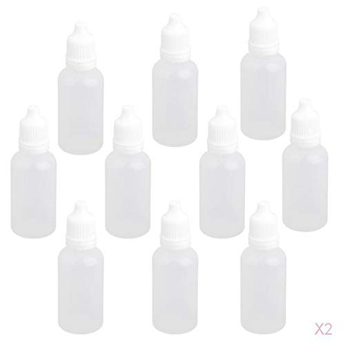 10pcs 20ml empty plastic squeezable dropper bottles for eye drops lab liquid