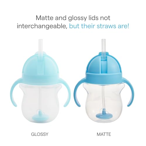 Munchkin Any Angle Sippy Cups for Toddlers 1-3, Straw, 2 Pack, Blue/Green - image 6