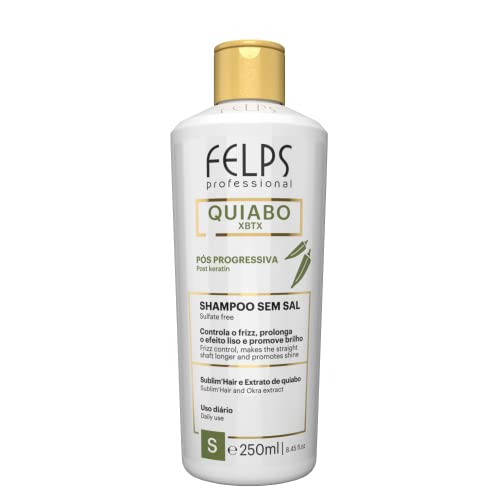 Felps Quiabo Xbtx Pós Progressiva Shampoo 250Ml, Felps Professionnel, INCOLOR