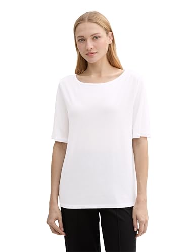 TOM TAILOR Camiseta de Mujer, 20000 - White, 3XL