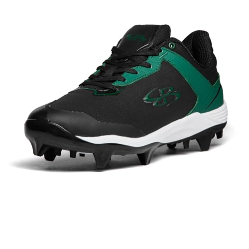 Boombah Viper Pro Men's Molded Cleat Black/Dark Green - Size 11