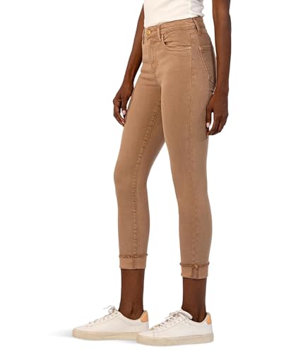 KUT from the Kloth Women's Amy Crop Straight Leg in Cappuccino3