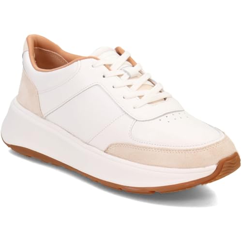 Image of FitFlop Women's F-Mode Leather /Suede Flatform Sneakers