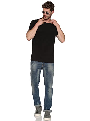 Image of Solid Men Round Neck White T-Shirt