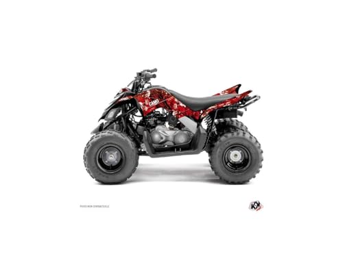 Kit déco pour Yamaha 90 Raptor rouge de 2009 à 2023 design camo