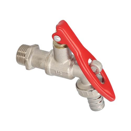 WOLFPACK LINEA PROFESIONAL Rubinetto a sfera da 1/2' con sistema di bloccaggio con lucchetto rubinetto da giardino esterno, rubinetto con blocco e connettore tubo