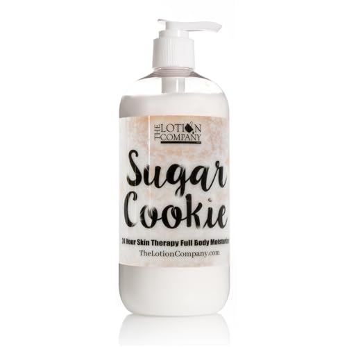 The Lotion Company 24 Hour Skin Therapy Lotion Sugar Cookie Scented Full Body Moisturizer Paraben Free Made in USA w/Aloe Vera 16 oz