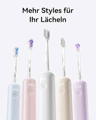 Laifen Wave elektrische Zahnbürste, Oszillation & Vibration elektrische Schallzahnbürste für Erwachsene mit 3 Bürstenköpfen, IPX7 wasserdicht magnetisch wiederaufladbar Reisezahnbürste (ABS Blau) – Bild 4