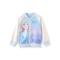 Disney Princess Jacket Toddler Girls Bomber Jacket Letterman Jacket for Girls 2-6 Years