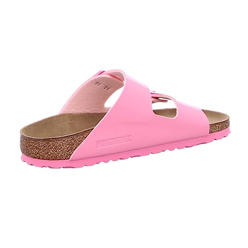 Image of Birkenstock Arizona SFB Mules /Clogs Women Gold Mules Shoes, Candy Pink, 7 US