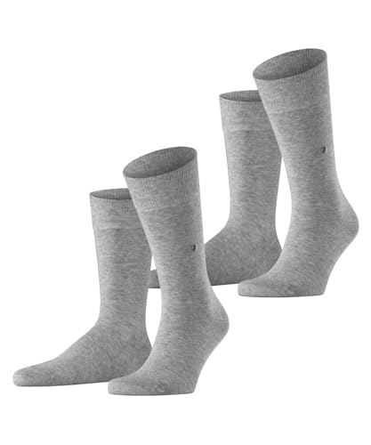 Burlington herr Strumpor Everyday Multipack M So bomull enfärgat 2 par, Grå Light Grey 3400, 40-46