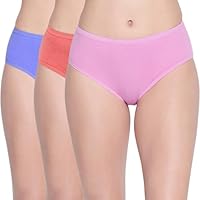 BODYCARE Women's Cotton Panties (Pack of 3) Assorted