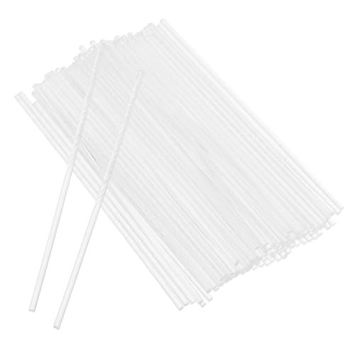 Cabilock 100pcs Acrylic Lollipop Sticks for Cake Pops Candy Apples and Party Favors Sturdy Candy Treat Sticks for Weddings Birthdays and Special Events