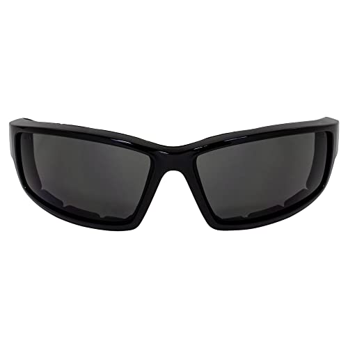 Image of Global Vision Sly Breathable Padded Motorcycle Safety Sunglasses ANSI Z87.1 Black Shades for Men & Women