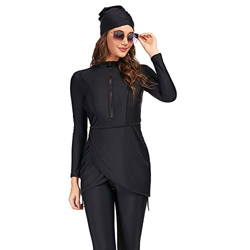 Muslim Swimwear Women Modest Islamic Hijab Long Sleeve Swimsuit Burkinis3