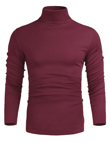 Men's Casual Slim Fit Basic Tops Knitted Lightweight Turtleneck Pullover Sweater2