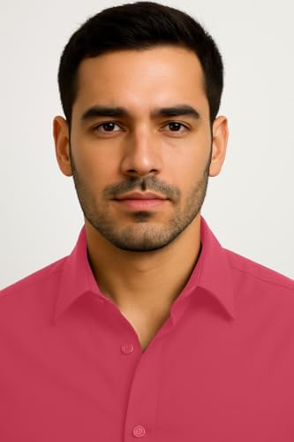 Image of Men's Casual Cotton Blend Shirt | Regular Fit | Full Sleeve | Solid Design