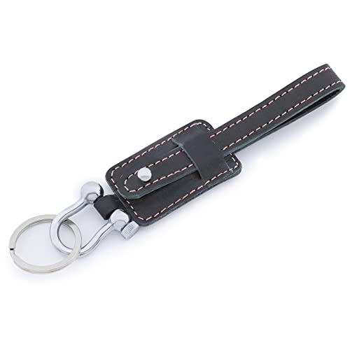 Haryali London Porte-clés - Porte-clés poignet - Porte-clés pour homme - et - Porte-clés pour femme - Cuir véritable durable - Bracelet porte-clés - Fait main, marron, taille unique Cover