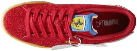 PUMA Ferrari Suede x JV Tênis masculino, Vermelho/branco/azul, 42