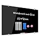 XIWODE Schwarz Premium Magnetische Sicherheitsglas-Tafel 60x90cm – Weißwandtafel für Büro & Zuhause, Kratzfeste Glaswandtafel mit Whiteboard & Schwamm (Wandmontiert)