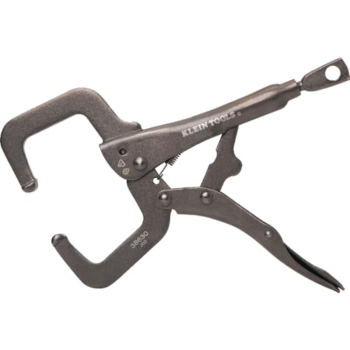 Klein Tools 38630 C-Clamp Locking Pliers with Standard Jaws, Intuitive Thumb Knob, Adjustable Clamp for Home, Shop, Woodworking, 6-Inch - Thumbnail 7