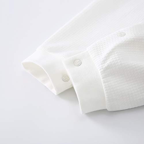 Pureborn Newborn Unisex Baby Collared Solid Baptism Cotton One-Piece Jumpsuit White 0-3 Months #TOP4