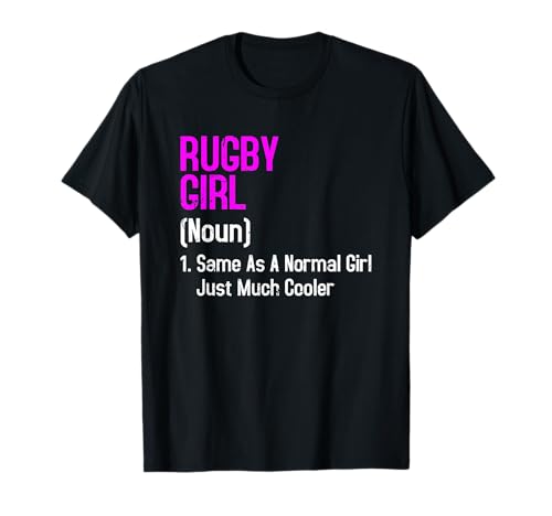 Rugby Girl Definition Sports Woman Athlete Maglietta