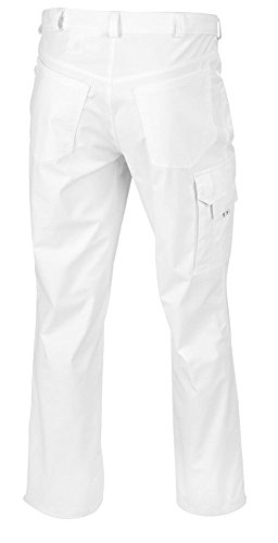 BP 1651-686-21-XLn Unisex-Jeans, Jeans-Stil mit mehreren Taschen, 230,00 g/m² Stoffmischung mit Stretch, weiß, XLn – Bild 2