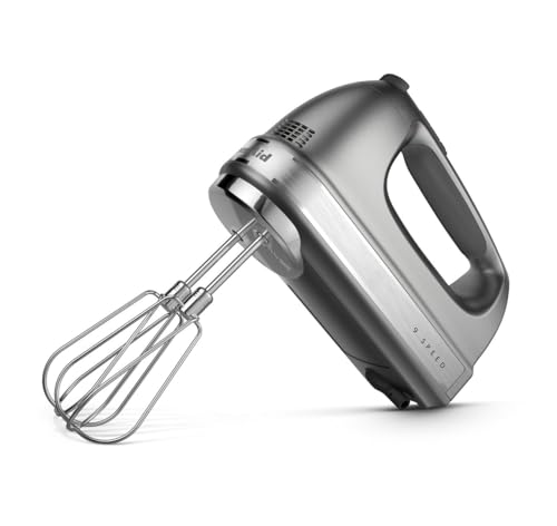 Image of KitchenAid 9-Speed Digital Hand Mixer with Turbo Beater II Accessories and Pro Whisk - Contour Silver,(Pack of 2)