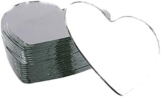 Healifty 20pcs Craft Mirrors Heart Shaped Mini Mirrors Glass Mosaic Tile Pieces for Home Decoration DIY Craft Projects Compact Mirror Making