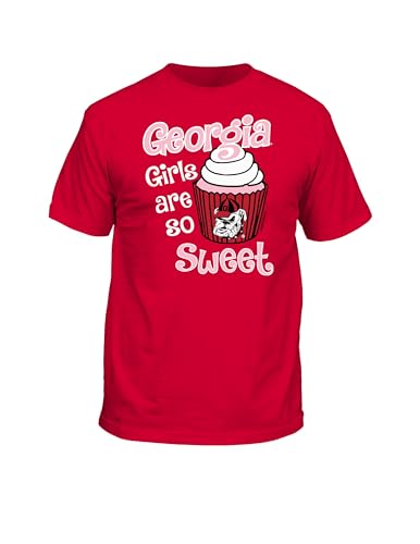 New World Graphics NCAA Kids Youth Sweet Cupcake Georgia Girls are So Sweet Short Sleeve T-Shirt