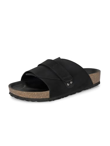 Image of EL PASO Men's Leather Cushioned Cork Sole Sandal Slippers (Size 6 to 12)