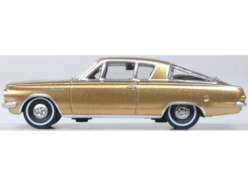 Modelo a escala Oxford Diecast 1965 Barracuda Gold Metallic miniatura 2