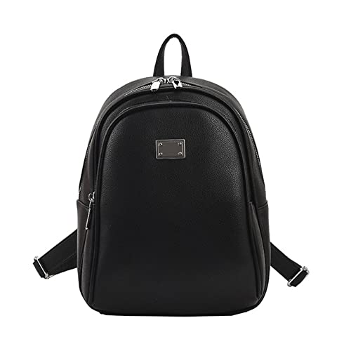 Mochila para mujer en piel negra de diseño elegante y estilo casual