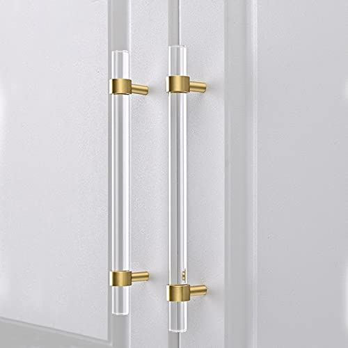 HAPPLiGNLY Sliding Shower Door Handle Double Sided,Clear Acrylic Entry Door Pull Handle for Barn Door/Front Door/Glass Door/Patio Door,Home Office Interior Exterior Gate Handles