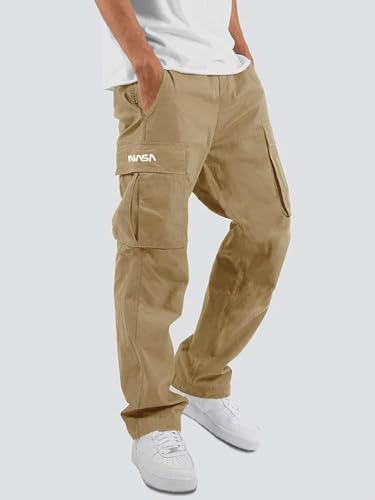 Image of DEEMOON Men's Cargo Pants Outdoor Hiking Multi-Pocket Utility Long Trousers | Men's Cargo