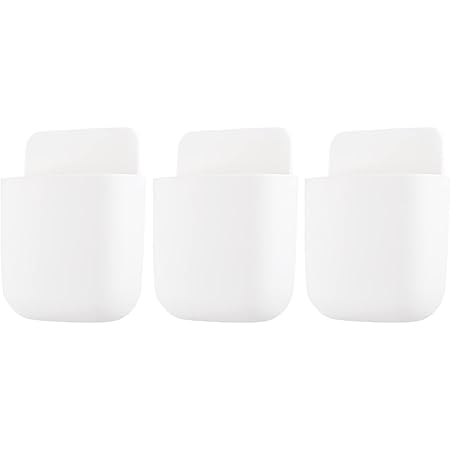 Self Adhesive TV Air Conditioner Remote Control Holder Wall Mount Storage Box Organizer, 2-in-1 Remote Control Holder Wall Mount & Phone Holder For Home