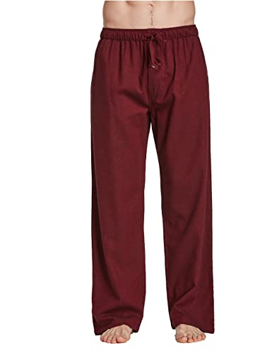 YINCOZI Men's 100% Cotton Super Soft Flannel Buffalo Plaid Pajama Pants with Pockets