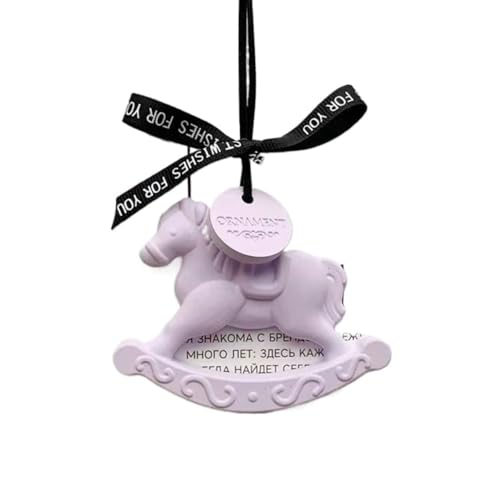 カラートロイの木馬石膏アロマペンダント車載アロマ (ライラック)