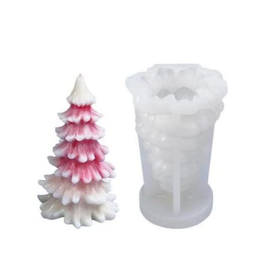 Radiance Store DIY Candle Making Kit - 3D Silicone Christmas Tree Mold, Wax Pillar Candle Mold, Aromatherapy Silicone Mold, Resin Casting DIY Mould - 1 Piece-image-3
