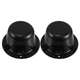 ELAYARD 2 Stück Wohnmobil Dachlüftungskappe aus Schwarzem Kunststoff Wind und Regendichte Camper Entlüftungsabdeckung mit 6 Schrauben für Anhänger und Wohnmobile Verbesserte