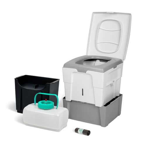 TROBOLO WandaGO Composting Toilet, Portable Outdoor Camping Toilet, Urine Diverting Dry Toilet With Height Adjustment