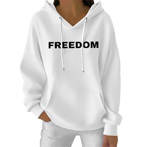Freedom Sweatshirt Men and Women unisex Freedom Hoodie 250th Anniversary USA Hoodie for Patriots and Commemoration (White Medium)