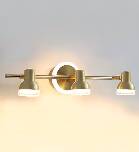 Image of FILLISKA 3 in 1 Double Wall spot /Picture /Display /Mirror Light with Adjustable Head and Colour Changing Function (3 Way Luxurious Gold-987)
