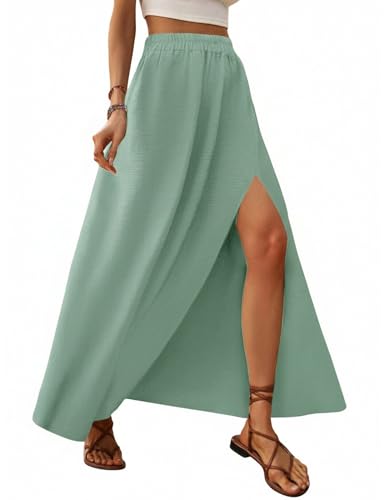 Zeagoo Gonne Estive Donna Gonne Lunga con Spacco Elegante Midi