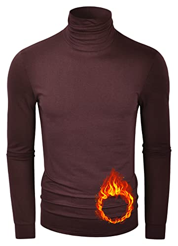 Derminpro Men's Slim Fit Soft Turtleneck Long Sleeve Pullover Lightweight T-Shirt2