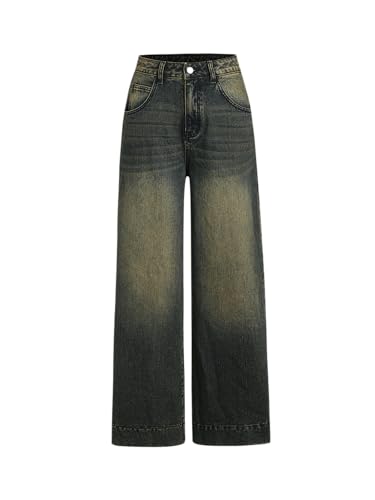 CIDER High Waist Straight Leg Jeans